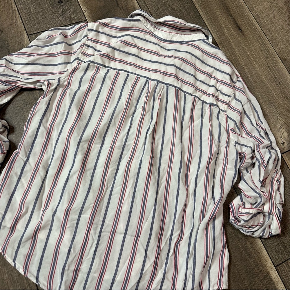 Liverpool Striped Button Down Top - image 8